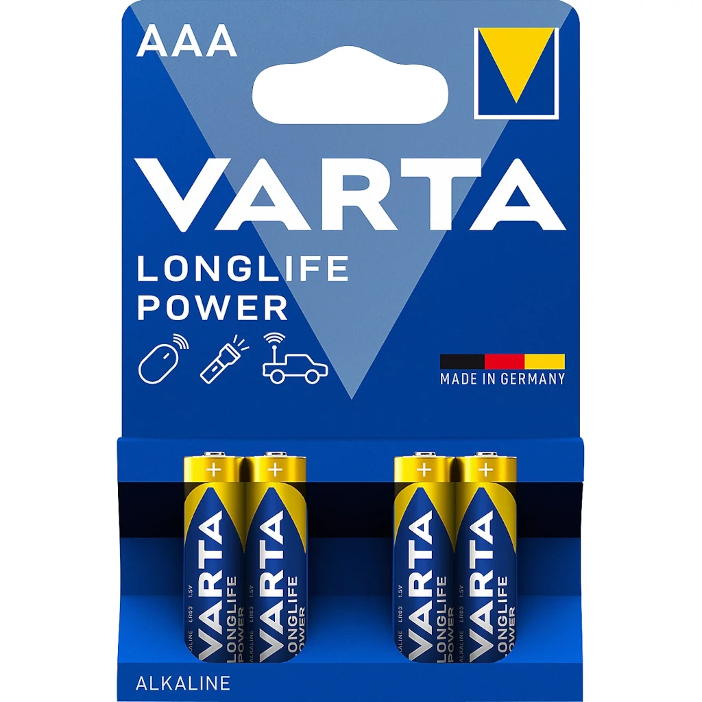 Varta Alkaline Longlife Power AAA Batterien / LR03 / 1.5V